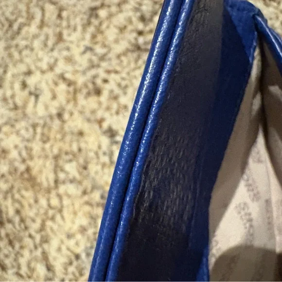 Michael Kors Vibrant Blue Leather Wallet - Picture 7 of 9